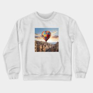 Air Balloon Sky Vintage Wings Travel Aircraft Since Crewneck Sweatshirt